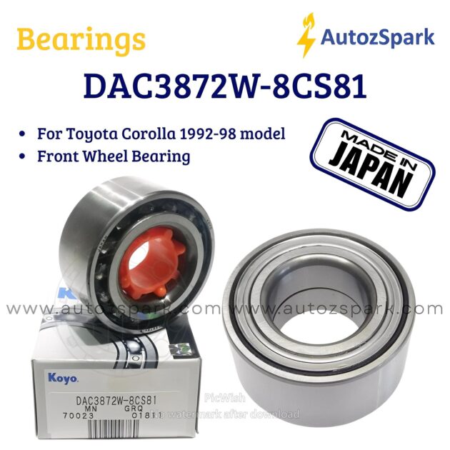 DAC 3872W-8CS81 KOYO MADE IN JAPAN FOR TOYOTA COROLLA 1988-98 FRONT WHEEL BEARING
